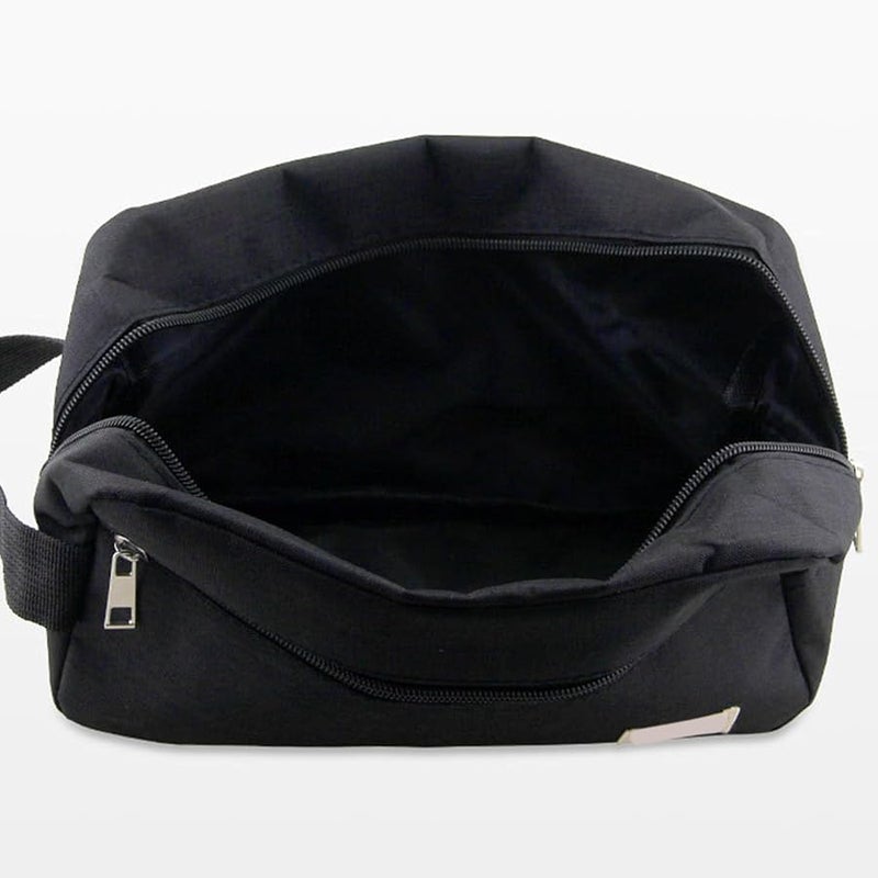 Red Oxford Makeup Bag Ergonomic Travel Cosmetic Pouch Portable Toiletry Bag - Image 3